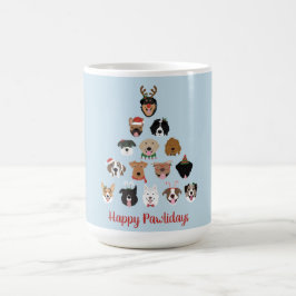 ハッピーペイリデイズドッグクリスマスツリー コーヒーマグカップ