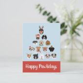 ハッピーペイリデイズドッグクリスマスツリー ポストカード (スタンド正面)