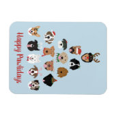 ハッピーペイリデイズドッグクリスマスツリー マグネット (横)