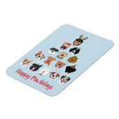 ハッピーペイリデイズドッグクリスマスツリー マグネット (左側)