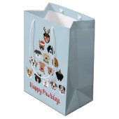 ハッピーペイリデイズドッグクリスマスツリー ミディアムペーパーバッグ (裏面アングル)