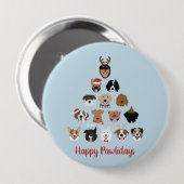 ハッピーペイリデイズドッグクリスマスツリー 缶バッジ (正面&裏面)