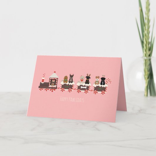 ハッピーペイリデイズドッグクリスマスホリデートレイン シーズンカード (正面)