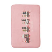 ハッピーペイリデイズドッグクリスマスホリデートレイン バスマット (正面縦)