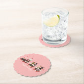 ハッピーペイリデイズドッグクリスマスホリデートレイン ペーパーコースター (インサイチュ)