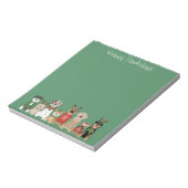 ハッピーペイリデイズドッグズレッドグリーン ノートパッド (回転)