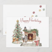 ハッピーペイリデイズドッグデザイン – アラスカンマラムテ シーズンカード (正面/裏面)