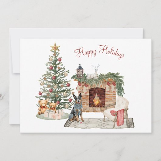 ハッピーペイリデイズドッグデザイン – オーストラリアの牛の犬 シーズンカード (正面)