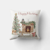 ハッピーペイリデイズドッグデザイン – キングチャールズスパニエル犬 クッション (裏面)