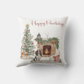 ハッピーペイリデイズドッグデザイン – スプリンガースパニエル犬 クッション (裏面)