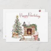 ハッピーペイリデイズドッグデザイン – チワワ シーズンカード (正面/裏面)