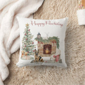 ハッピーペイリデイズドッグデザイン – ドイツの羊飼い クッション (ブランケット)