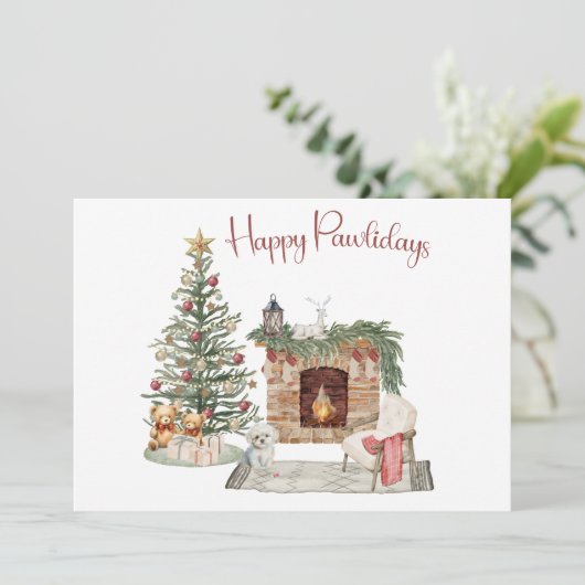 ハッピーペイリデイズドッグデザイン – マルチーズ シーズンカード (スタンド正面)