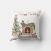 ハッピーペイリデイズドッグデザイン – ヨークシャーテリア クッション (裏面)