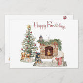 ハッピーペイリデイズドッグデザイン – ロットワイラー シーズンカード (正面/裏面)