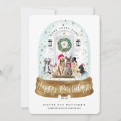 ハッピーペイリデイズドッグペットケアビジネスホワイトドア シーズンカード (正面)