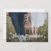 ハッピーペイリデイズドッグ横型フォトクリスマス シーズンカード (正面)
