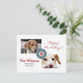 ハッピーペイリデイズマルチフォトペットホリデーカード シーズンポストカード (スタンド正面)