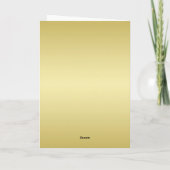 ハッピーペイリデイズ、金ゴールド光沢のあるポークリスマスツリー カード (裏面)