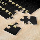 ハッピーペイリデイズ、金ゴールド光沢のあるポークリスマスツリー ジグソーパズル (側面)