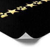 ハッピーペイリデイズ、金ゴールド光沢のあるポークリスマスツリー ポスター (角)