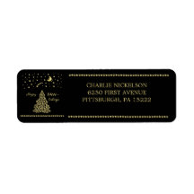 ハッピーペイリデイズ、金ゴールド光沢のあるポークリスマスツリー