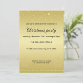 ハッピーペイリデイズ、金ゴールド光沢のあるポークリスマスツリー 招待状 (スタンド正面)