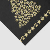 ハッピーペイリデイズ、金ゴールド光沢のあるポークリスマスツリー 薄葉紙 (詳細)