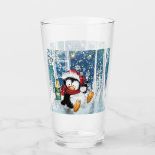 ハッピーペンギンのクリスマスグラス タンブラーグラス