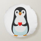 ハッピーペンギンのハート抱きまくら ラウンドクッション (裏面)