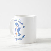 ハッピーペンギンみたいな可愛い踊り コーヒーマグカップ (正面左)