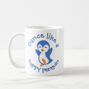 ハッピーペンギンみたいな可愛い踊り コーヒーマグカップ