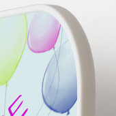 ハッピーペンギンバースデーパーティーピックボールパドル ピックルボールラケット (左詳細)