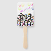 ハッピーペンギンパーティーマンガスケッチカおもしろいット  ハンドファン (裏面)