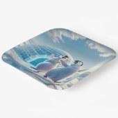 ハッピーペンギン踊り ペーパープレート (傾斜あり)