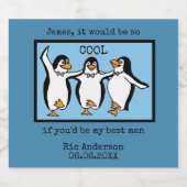 ハッピーペンギン踊りGroomsmen Beer Label ビールラベル (シングルラベル)