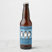 ハッピーペンギン踊りGroomsmen Beer Label ビールラベル (正面)
