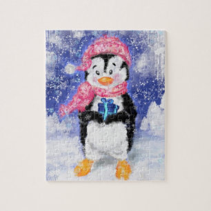 ハッピーペンギン – かわいい – クリスマス ジグソーパズル