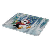 ハッピーペンギン – クリスマス カッティングボード (角)