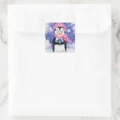 ハッピーペンギン – クリスマス –  スクエアシール (バッグ)