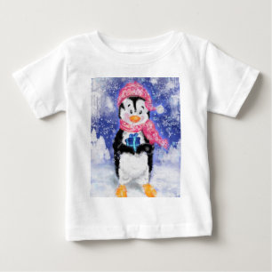 ハッピーペンギン – クリスマス – ベビーTシャツ