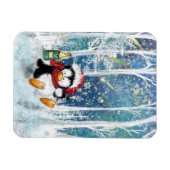 ハッピーペンギン – クリスマス マグネット (横)