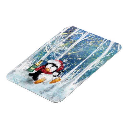 ハッピーペンギン – クリスマス マグネット (左側)