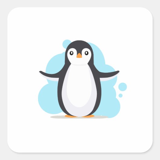 ハッピーペンギン スクエアシール (正面)