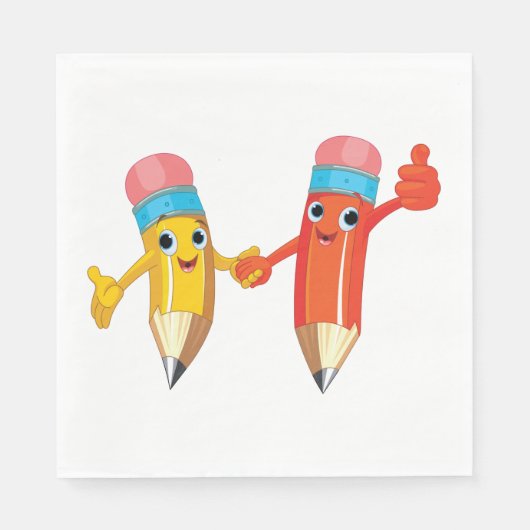 ハッピーペンシル スタンダードランチョンナプキン (正面)