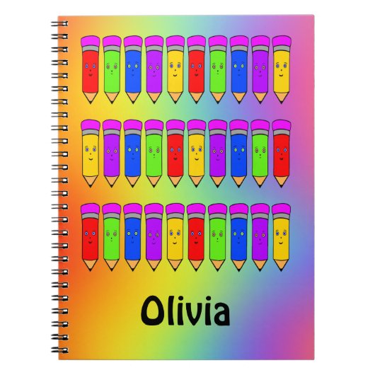 ハッピーペンシル！スパイラル写真ノート ノートブック (正面)