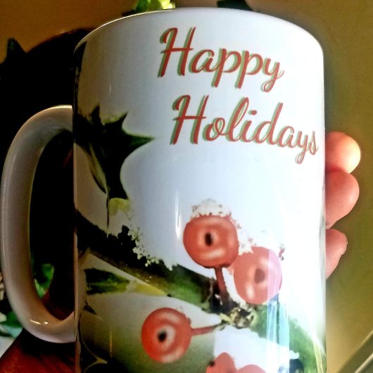 ハッピーホイディズクリスマスバード コーヒーマグカップ