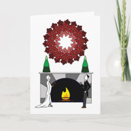 ハッピーホイデイズポイントセティアリース カード