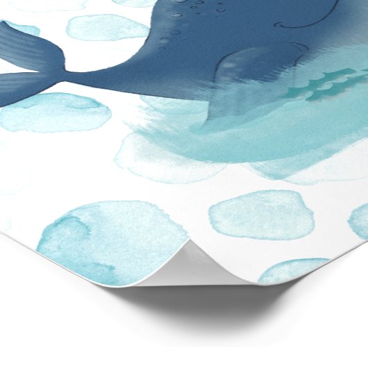 ハッピーホエールソックス狩りベビーシャワーゲームポスター ポスター (角)