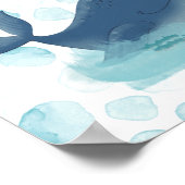 ハッピーホエールレイトナイトおむつベビーシャワーゲーム ポスター (角)